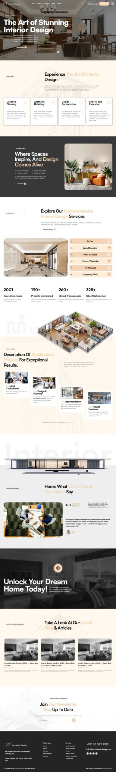 Mr Interior Design website