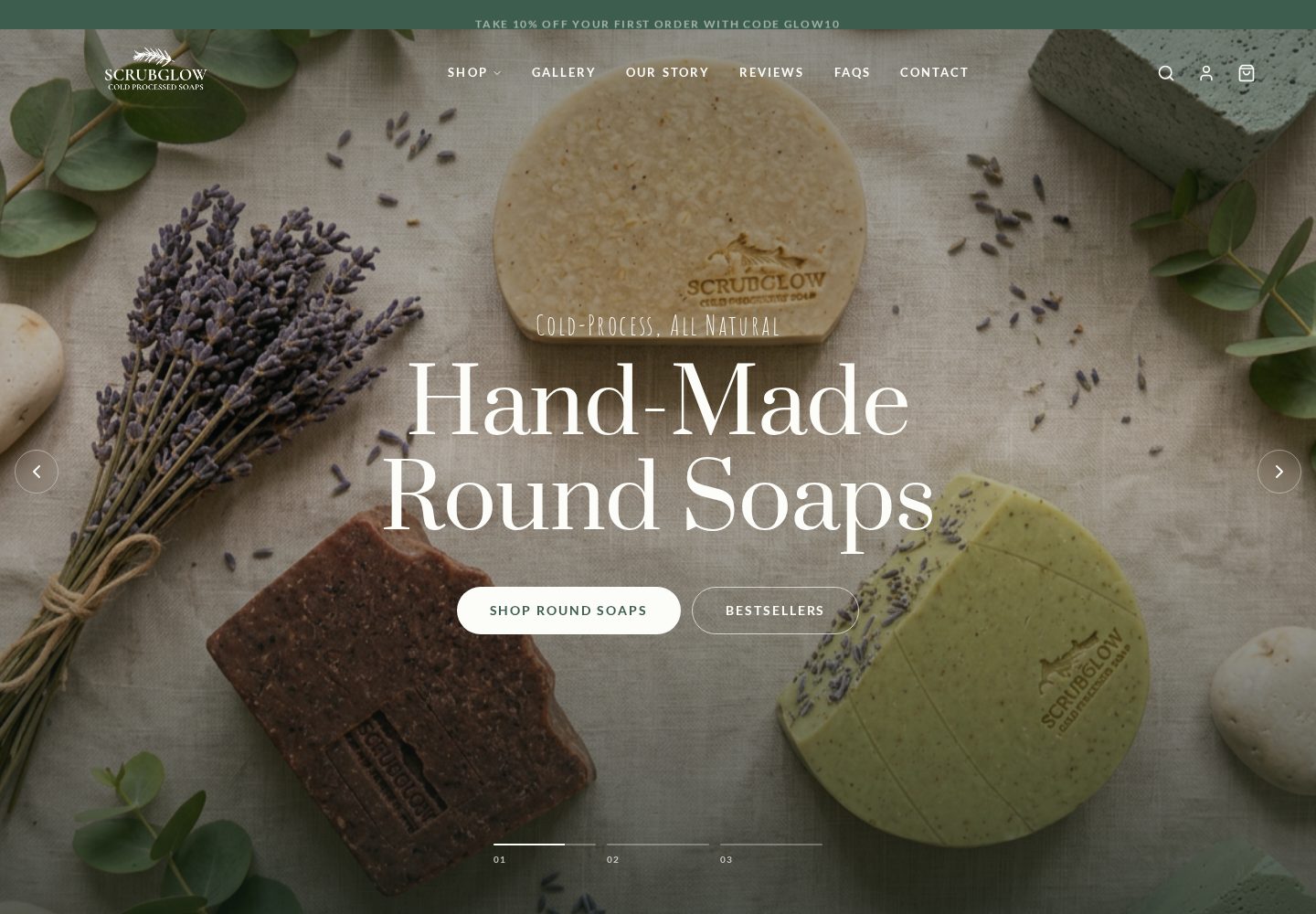 Scrub Glow Skincare website