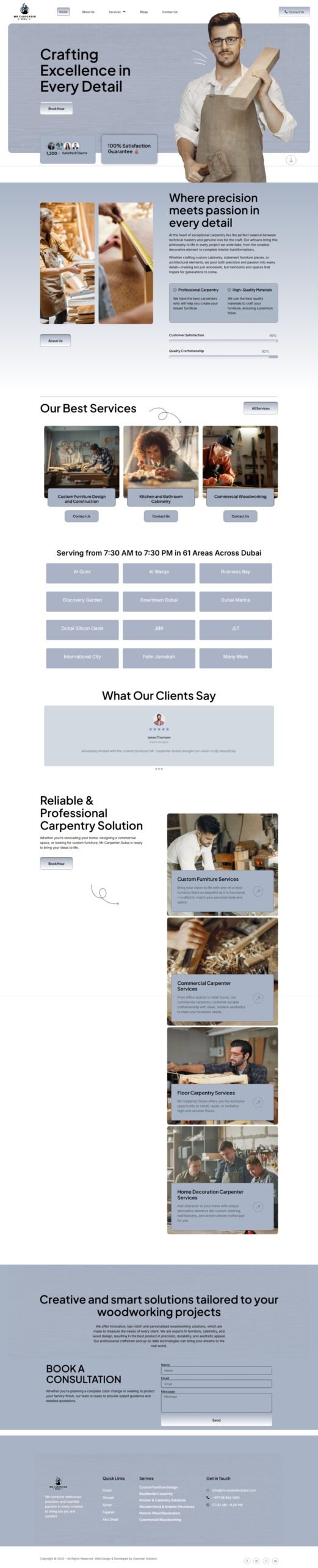 Mr Carpenter Dubai website