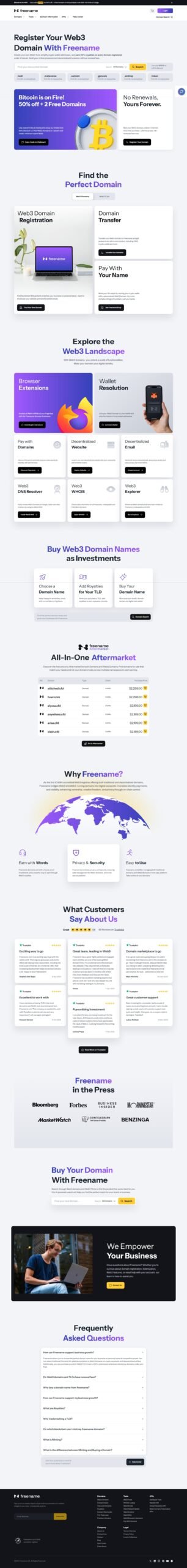 Freename website