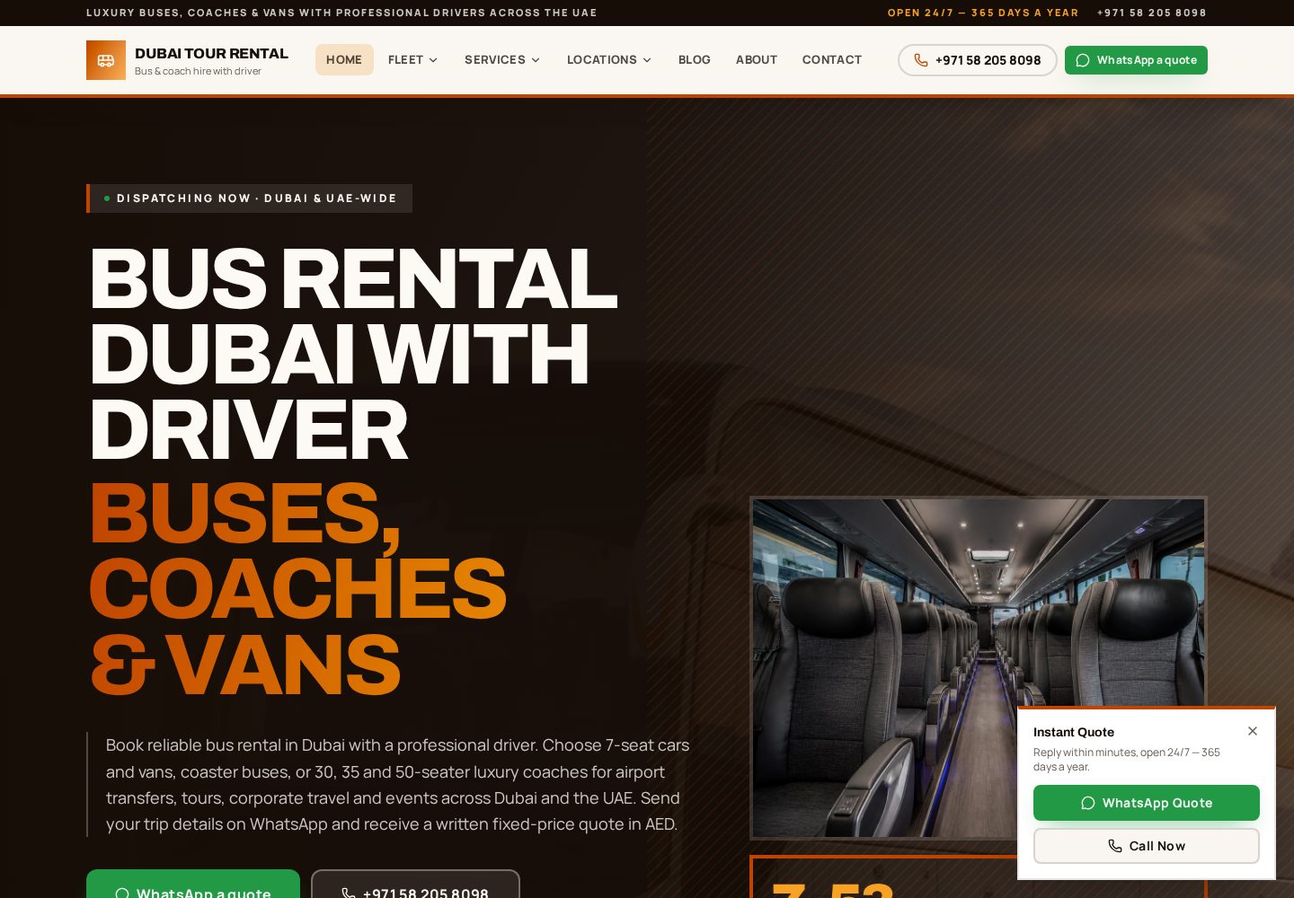 Dubai Tour Rental website