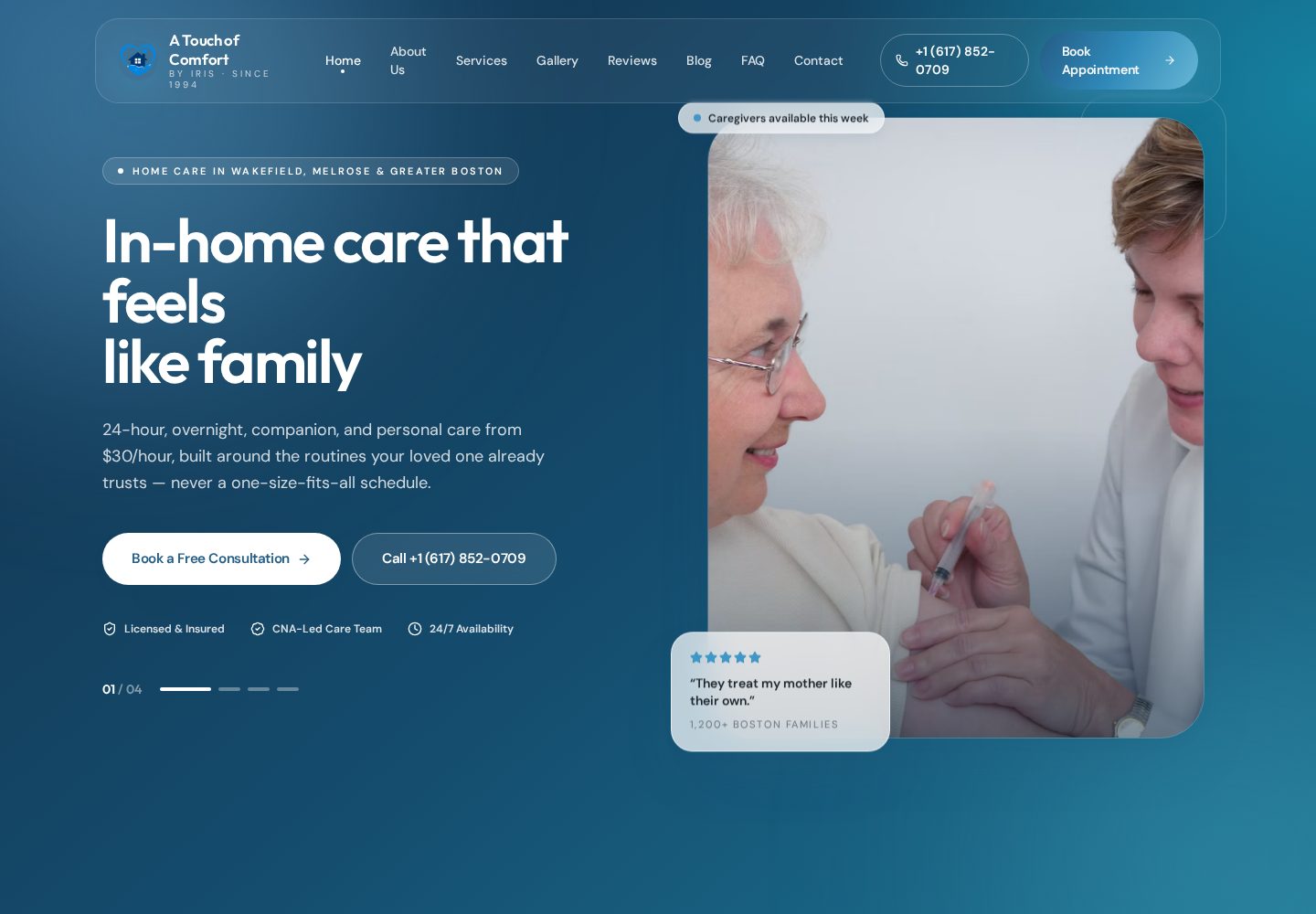 A Touch of Comfort website
