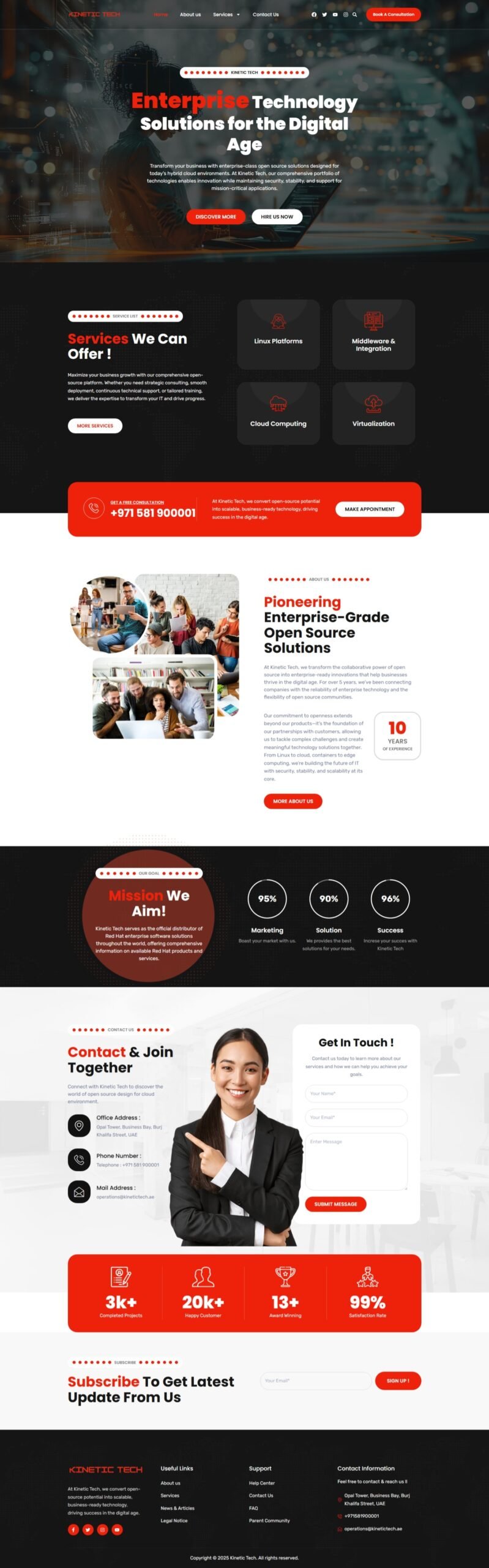 Kinetic Tech AE website